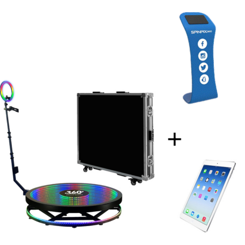 photobooth 360 en verre + Sharing Station