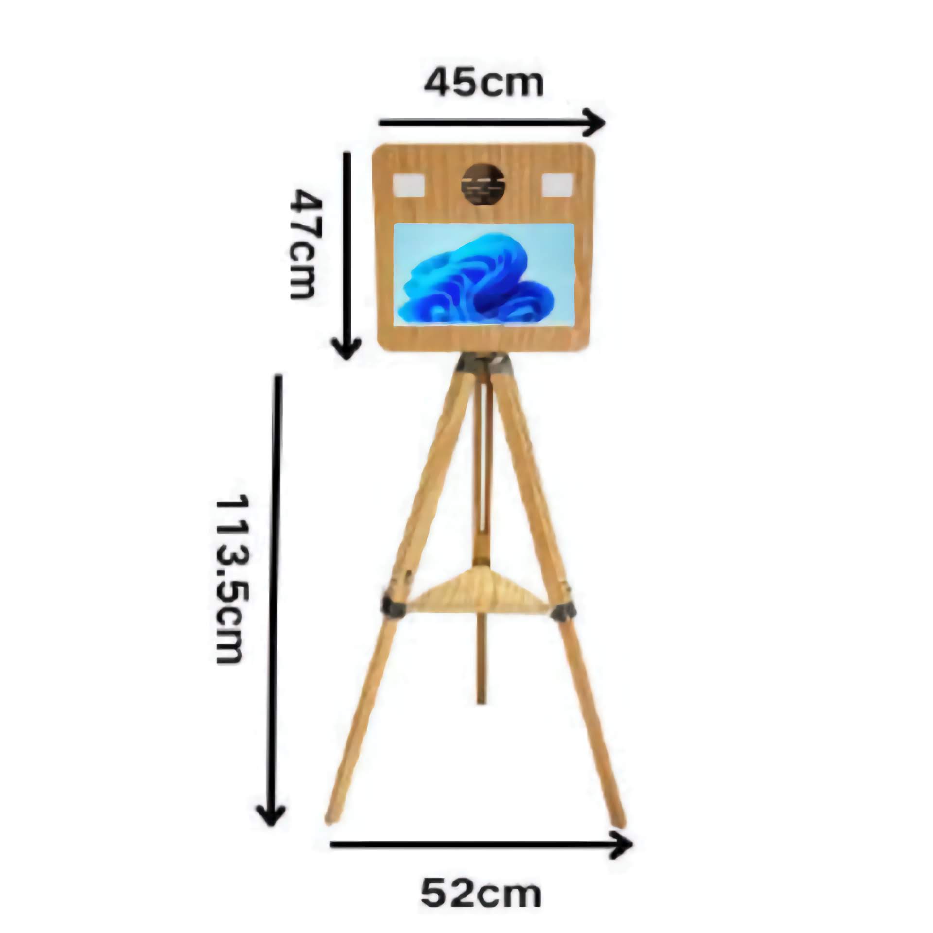 Dimension photobooth en bois